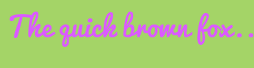 Image with Font Color DB5BFF and Background Color A4D467